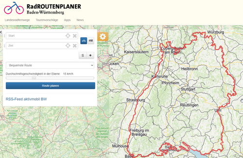 RadROUTENPLANER Baden-Württemberg - Tourenplanung leicht gemacht
