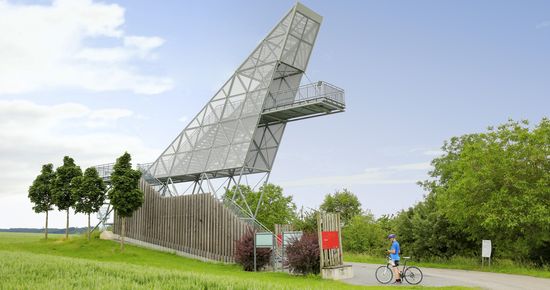 Radfahrer am Limesblick Öhringen (Foto: Andi Schmid)