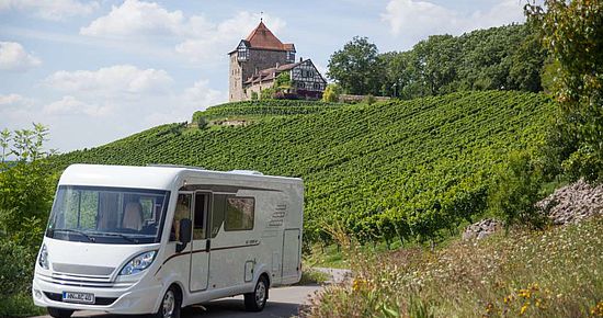 Wohnmobiltouren an Kocher, Jagst und Neckar - Vom Stellplatz aus ins Radvergnügen starten