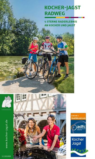 Übersichtskarte Kocher-Jagst-Radweg