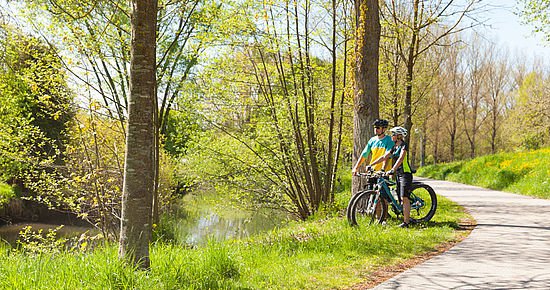 Radfahrer an der Bühler (Foto: Michael Schultz)