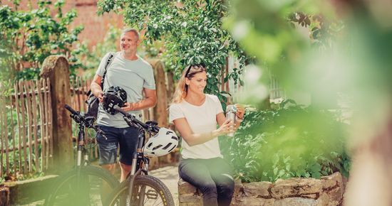 Radlerpause im Dörfchen Widdern | HeilbronnerLand