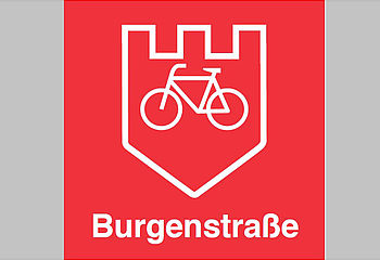 Routenplakette Burgenstraßen-Radweg